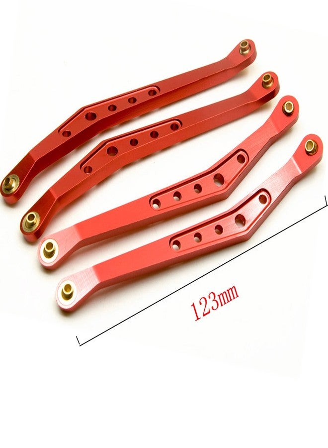 Que-T 8 Pcs Aluminum Linkage Rod Arm Set/Upper and Lower Suspension Links Set of 8 for 1/10 Axial Wraith 90018 RC Truck (Red, Type A) - Image 4